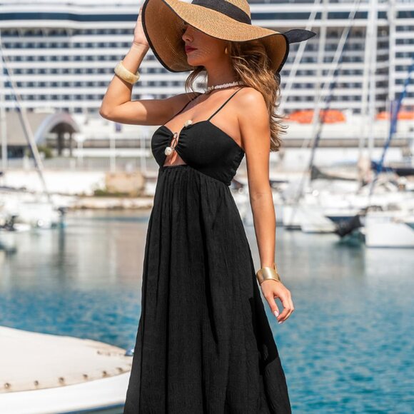 Cupshe Eclipse Chic Black Maxi Dress - S - Picture 6 of 6